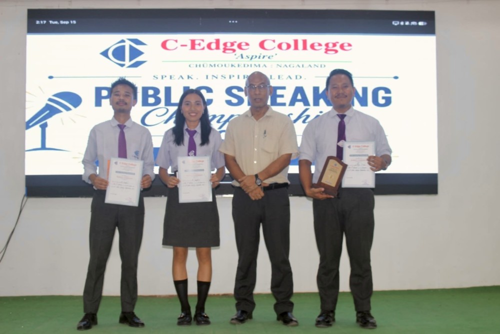 Winner of the 8th C-Edge College Public Speaking Championship 2026, held at the GK Auditorium of C-Edge College on September 15. (Photo Courtesy: C-Edge College)